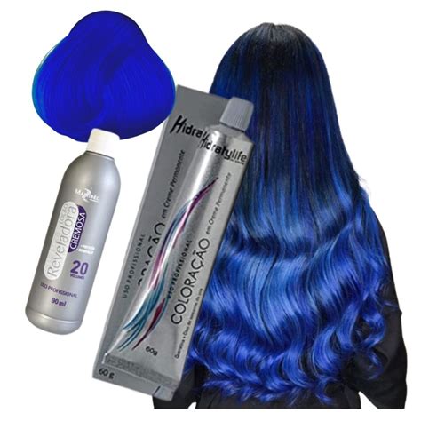 Tinta Cabelo Azul Royal Ox Vol Ml Colora O Fantasia Mairibel