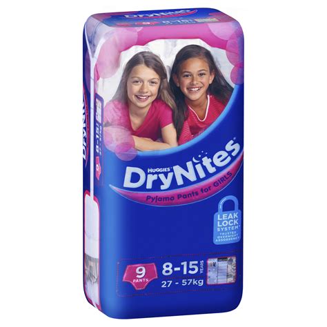 Buy Huggies DryNites Pyjama Pants - 8-15 Year Girl 27-57kg (9) at ...