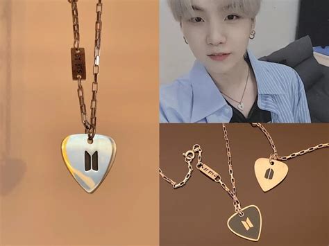 BTS Suga Necklace Suga Guitar Pick Pendant Necklace BTS Etsy In 2023