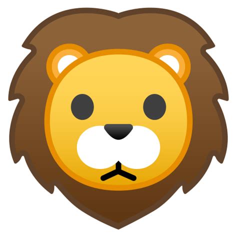 Lion Wajah Gratis Ikon Dari Noto Emoji Animals Nature Icons