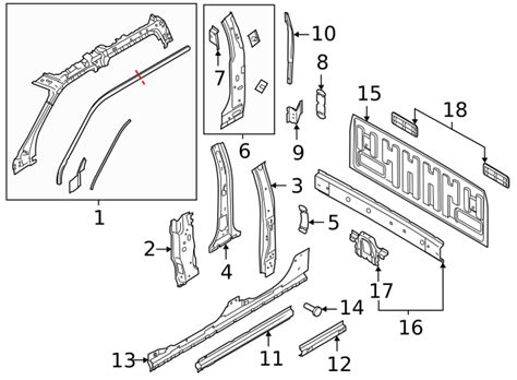 2021 2023 Ford Windshield Pillar Reinforced ML3Z 1651186 A OEM Parts