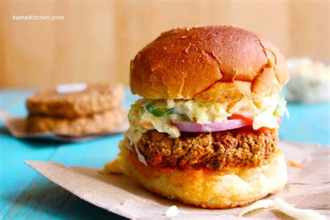 Kidney Bean Coleslaw Burger Recipe