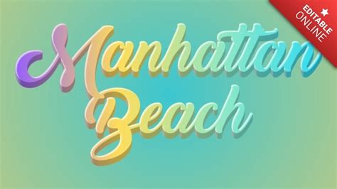 Manhattan Beach Text Effect Generator