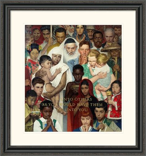 Golden Rule By Norman Rockwell Paper Print Norman Rockwell Museum