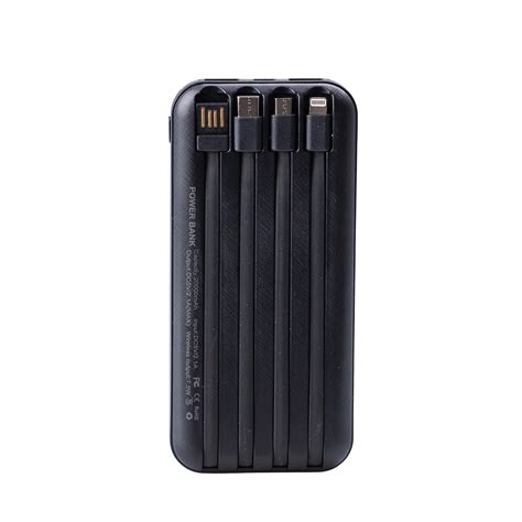 Повербанк 20000 mAh з бездротовою зарядкою USB-C/USB-A 4 шнури в ...