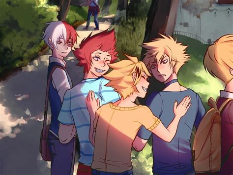 Todoroki Shouto And Kirishima Eijirou And Kaminari Denki And Bakugou Katsuki Imagenes De Anime Hd