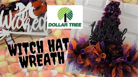 How To Make A Dollar Tree Witch Hat Wreath Fall Crafts Dollar Tree