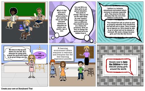 Girls Rights To Education Storyboard Por Cf603f72