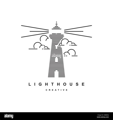 Lighthouse Logo Design Vector Templatebeacon Symbol Illustration Stock Vector Image And Art Alamy