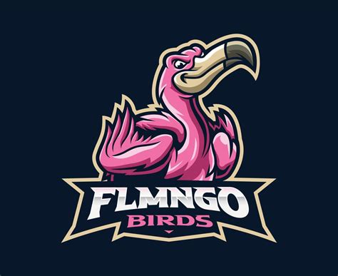 Flamingo Mascot Logo Design Vector Art At Vecteezy