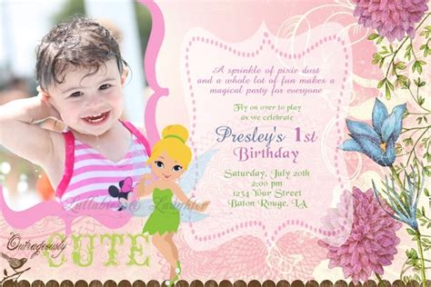 Items Similar To Tinkerbell Birthday Invitation Tinkerbell Invitation