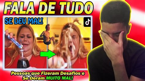 REACT As Pessoas Que Fizeram Desafios E Se Deram MUITO MAL Um Ficou