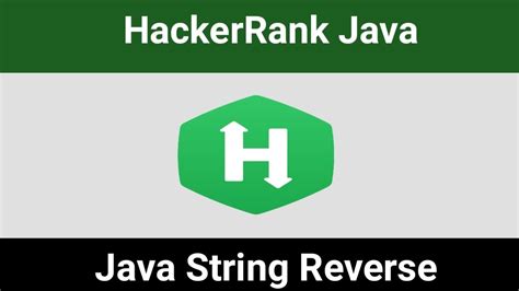 Java String Reverse Hackerrank Youtube