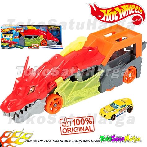 Jual Hot Wheels City Dragon Launch Transporter Mainan Ori Mattel Hotwheel Shopee Indonesia
