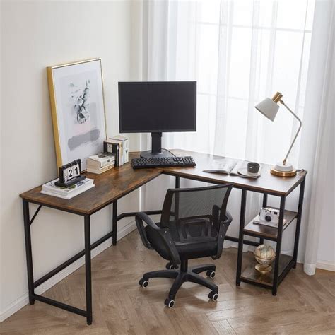 DormCo Suprima® Modern Darkwood Corner Desk with Shelves | Wayfair