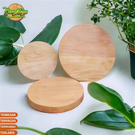 Jual Round Wood Talenan Kayu Bulat Cm Tatakan Nampan Kayu Bulat