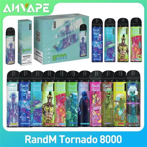 Original RandM Tornado 8000 Puffs Disposable Vape Pen Pods E Cigarette