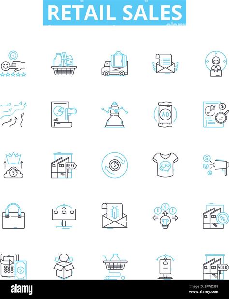 Retail Sales Vector Line Icons Set Retail Sales Merchandise