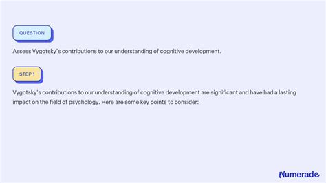 Solved Assess Vygotskys Contributions To Our Understanding Of