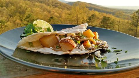 Poblano Mushroom And Potato Tacos {a Meatless Monday Recipe