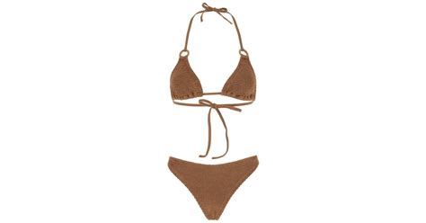 Hunza G Eva Bikini With Ring Details In White Lyst Australia