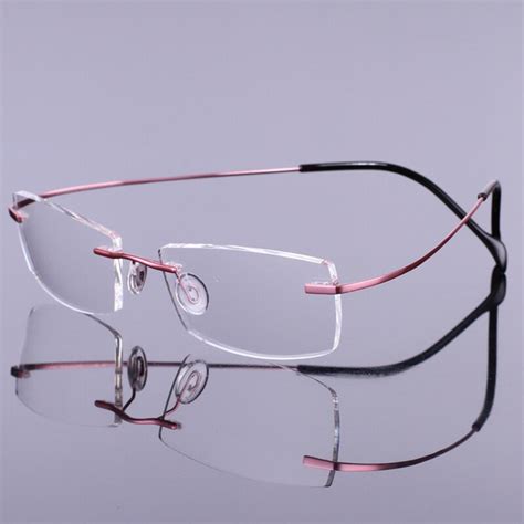 Lightest Flexible Pure Titanium Rimless Brand Eyeglasses Frames Men Women Optical Frame