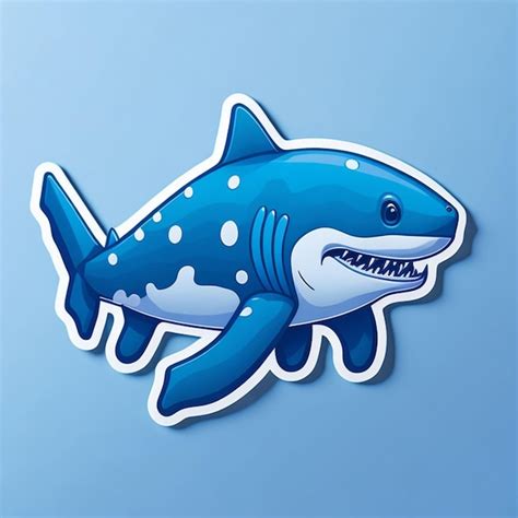 Premium Photo Shark Themed Cut Sticker Design Ai Generated