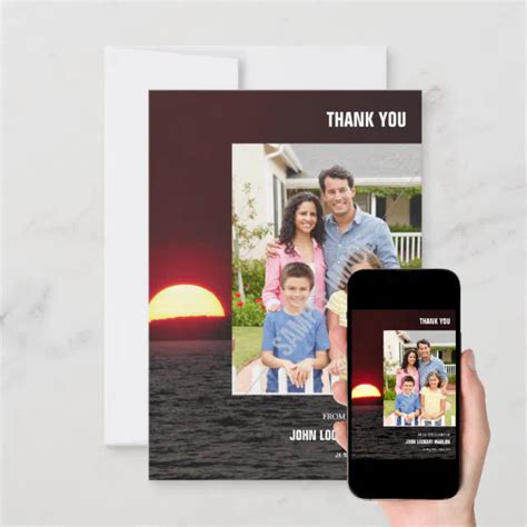 Memorial Thank You Card | Zazzle