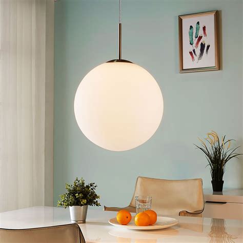 Marike Globe Hanging Light Opal Glass 35 Cm By Lindby Hanging