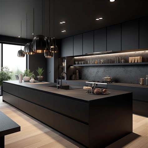 Luxury Black Kitchen Cabinets | Modern Black Kitchen Cabinets