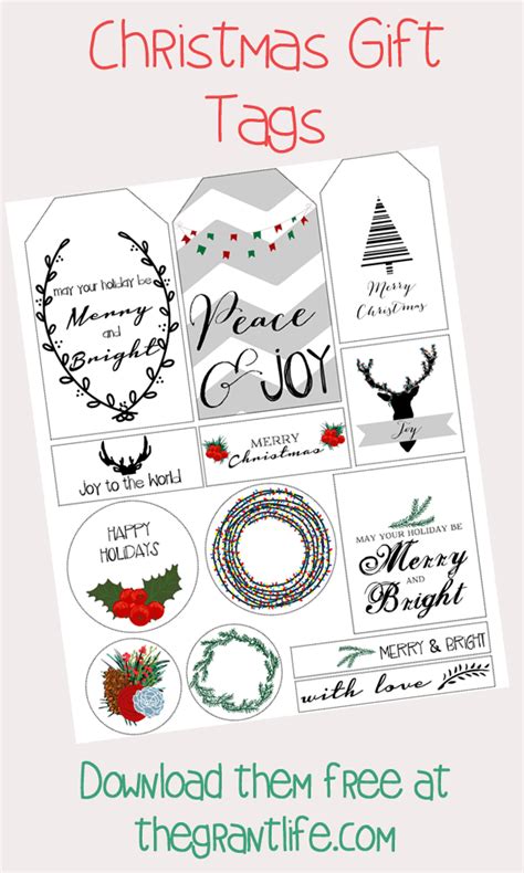 Free Printable: Christmas Gift Tags - mom makes dinner