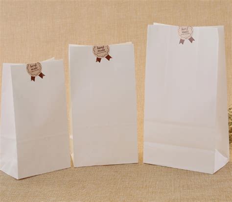 White White Bakery Paper Bags Fine Kraft Paper Bags Food X X