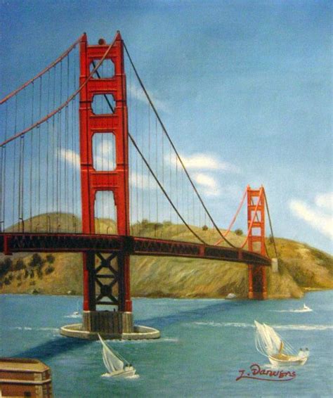 Breathtaking Golden Gate Bridge Painting by Our Originals Reproduction ...