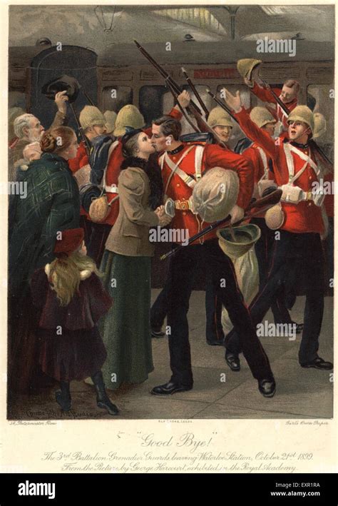 1890s Uk A Soldiers Farewell Magazine Plate Stock Photo Alamy