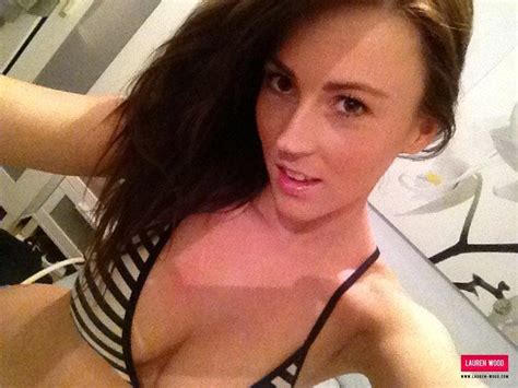 Brunette Babe Lauren Wood Strips Her Stripy Lingerie Just For You Porn Pictures XXX Photos Sex