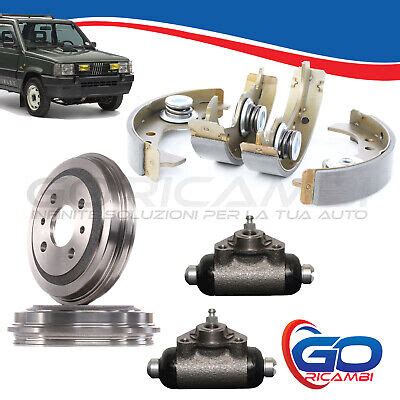 KIT FRENI POSTERIORI FIAT PANDA 141 4X4 KIT GANASCE TAMBURI CILINDRETTI