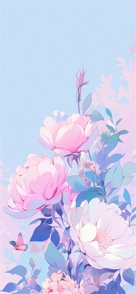 Big Preppy Flowers Pastel Wallpapers - Colorful Flowers Wallpapers