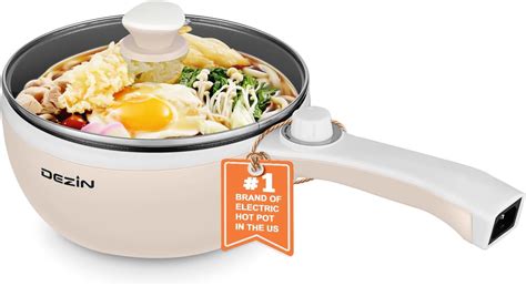 Amazon Dezin Hot Pot Electric Upgraded Non Stick Sauté Pan Rapid Noodles Electric Pot 1