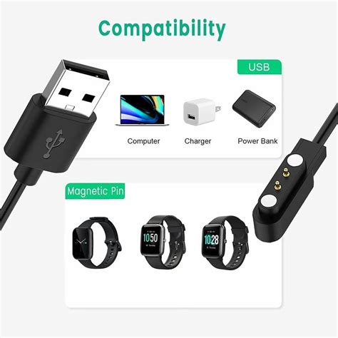 Firebolt 360 SpO2 Smart Watch Charger 2 Pin USB Fast Charger Magnetic