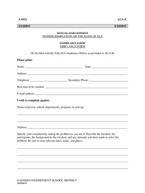 Fillable Online On The Basis Of Sex Title IX Compliance In A Time Of Fax Email Print