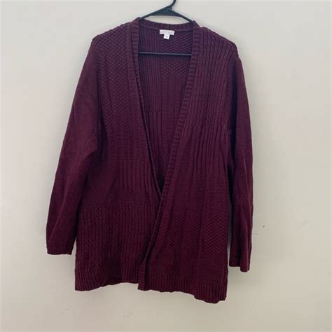 J Jill Sweaters Jjill X Burgundy Cardigan Poshmark