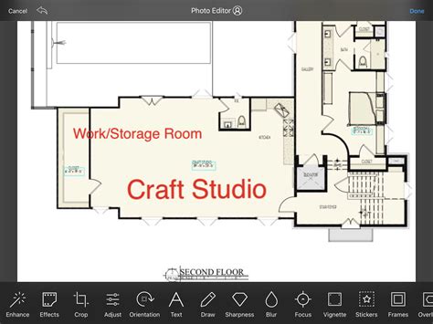 Floor Plan Of Studio And Workstorage Room