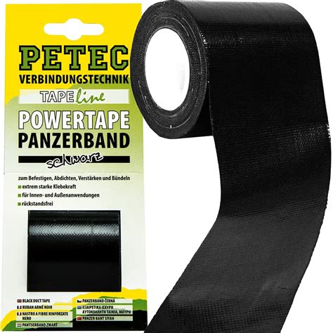 M X Mm Petec Panzertape Gewebeband Schwarz Panzerband Klebeband