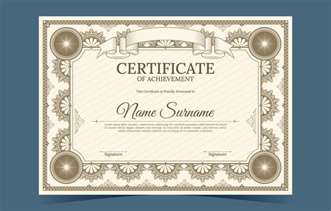 Classic Vintage Certificate Template 23002259 Vector Art At Vecteezy