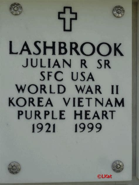 Julian Ray Lashbrook Sr 1921 1999 Find A Grave Memorial