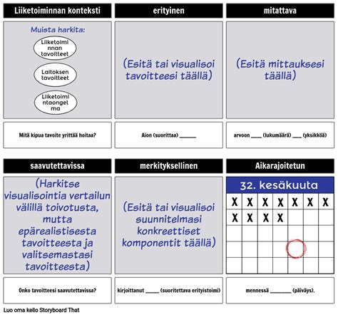 Smart Tavoitteiden Malli Kuvak Sikirjoitus By Fi Examples