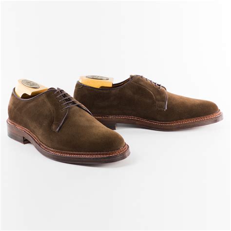 9503 Plain Toe Blucher Dark Brown Suede The Alden Shop