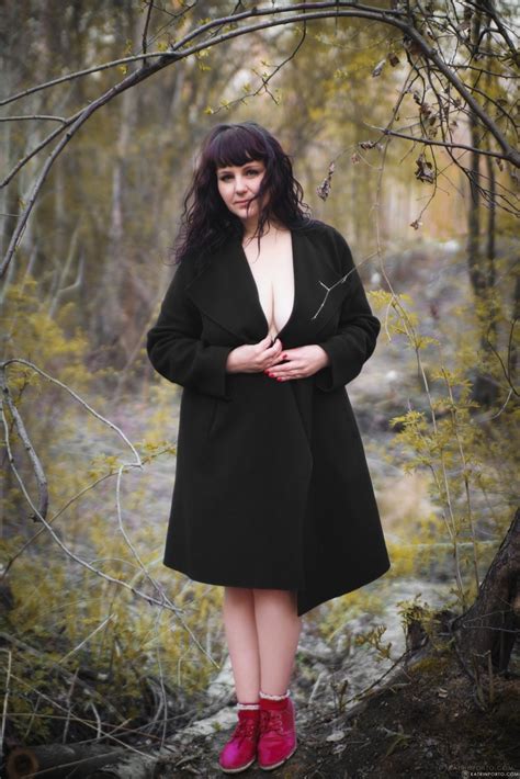 Katrin Porto Teasing With Her Big Tits And Hairy Pussy Outdoors Photos