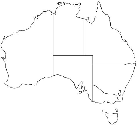 Australia Political Map Outline ClipArt Best