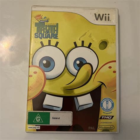 Spongebob Squarepants Truth Or Square Game Nintendo Wii Pal Retro Unit